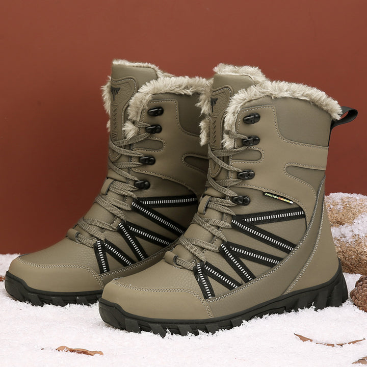 Damen Gefütterte Winterstiefel mit Kunstfellrand, wasserdichter Konstruktion und griffiger Profilsohle Echo Archiv