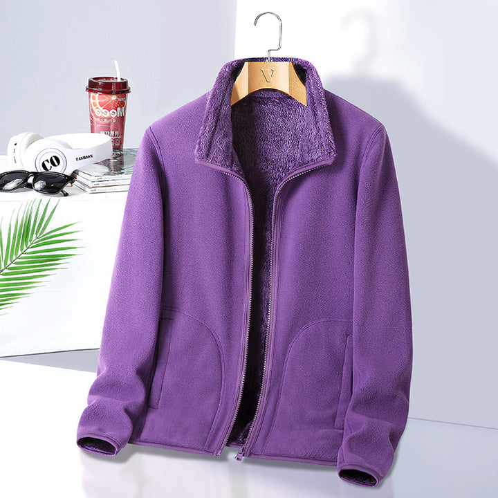 Damen Fleecejacke mit hohem Kragen Echo Archive