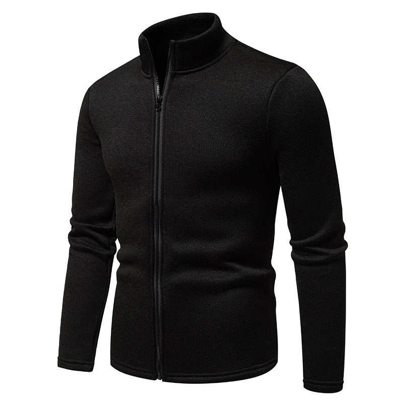 Herren Fleecejacke mit hoher Stehkragen und durchgehendem Reißverschluss Echoarchiv