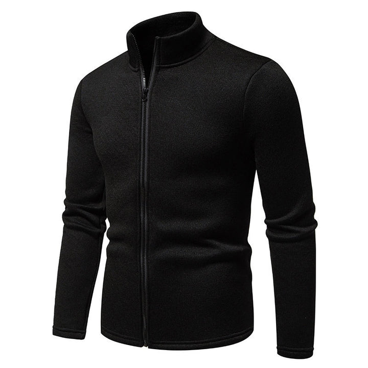 Herren Fleecejacke mit hoher Stehkragen und durchgehendem Reißverschluss Echoarchiv