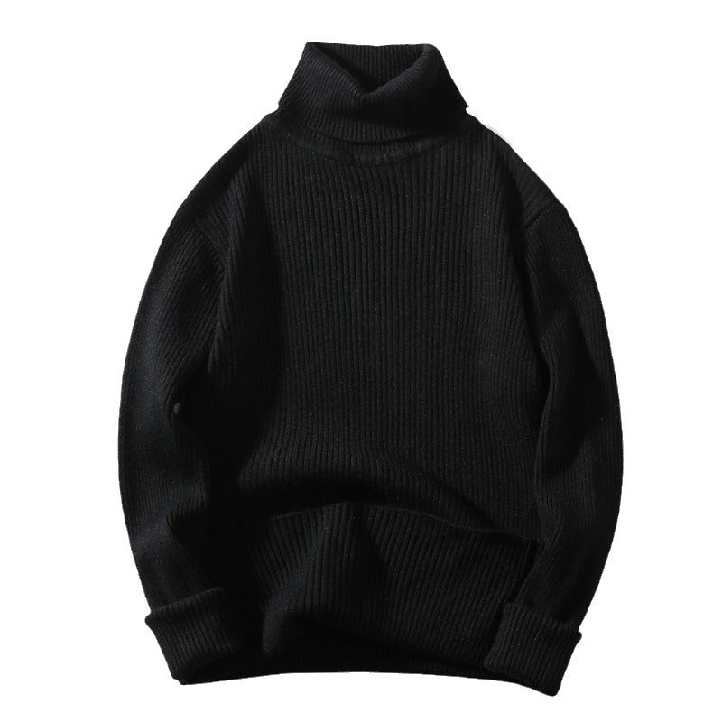 Herren bequemer Rollkragenpullover aus strukturiertem Strick Echoarchiv