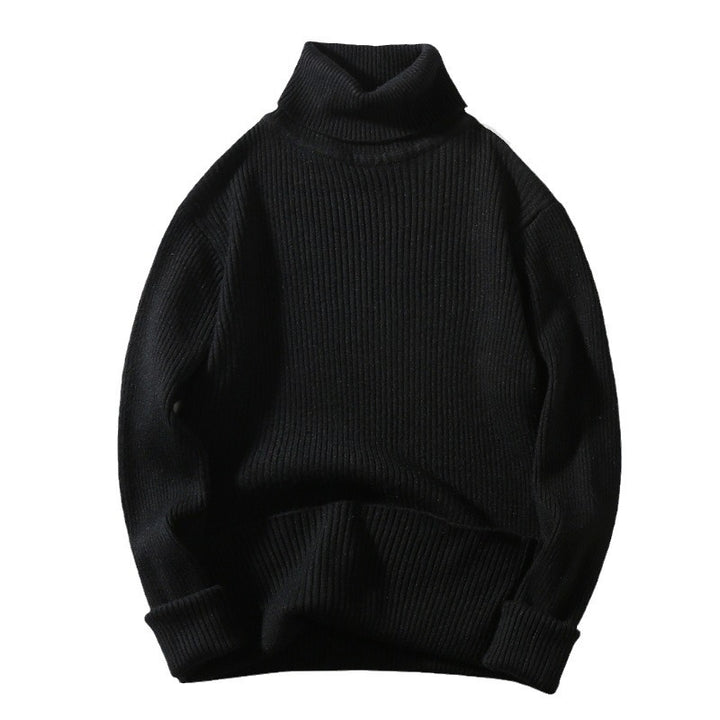 Herren bequemer Rollkragenpullover aus strukturiertem Strick Echoarchiv