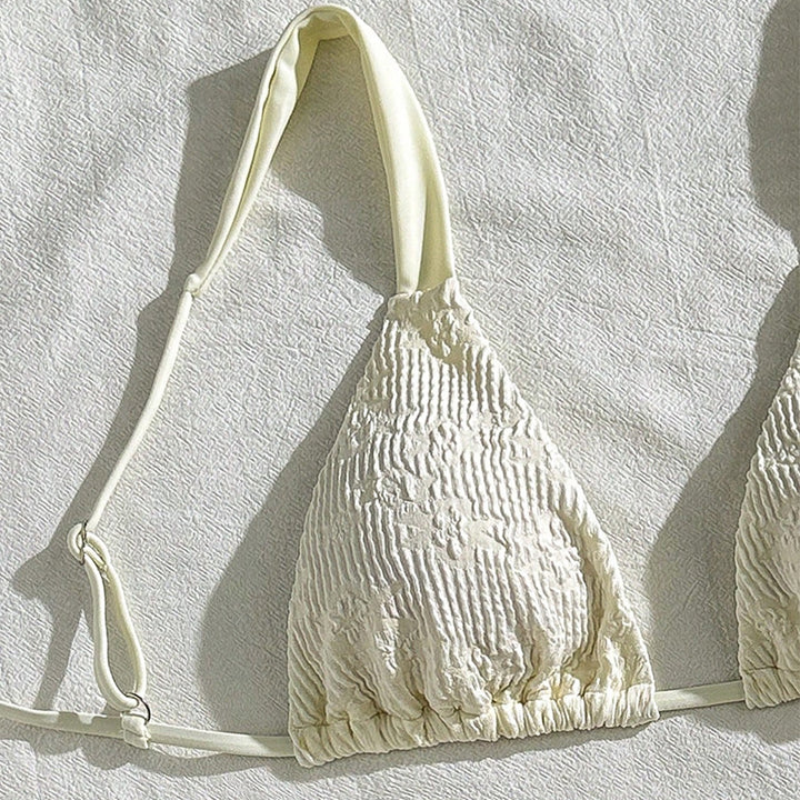 Damen Raffinierter Triangel-Bikini mit strukturierter Oberfläche Echo Archiv