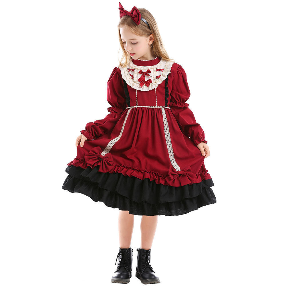 Mädchen Lolita Kleid mit Rüschen und Schleifen Echo Archiv