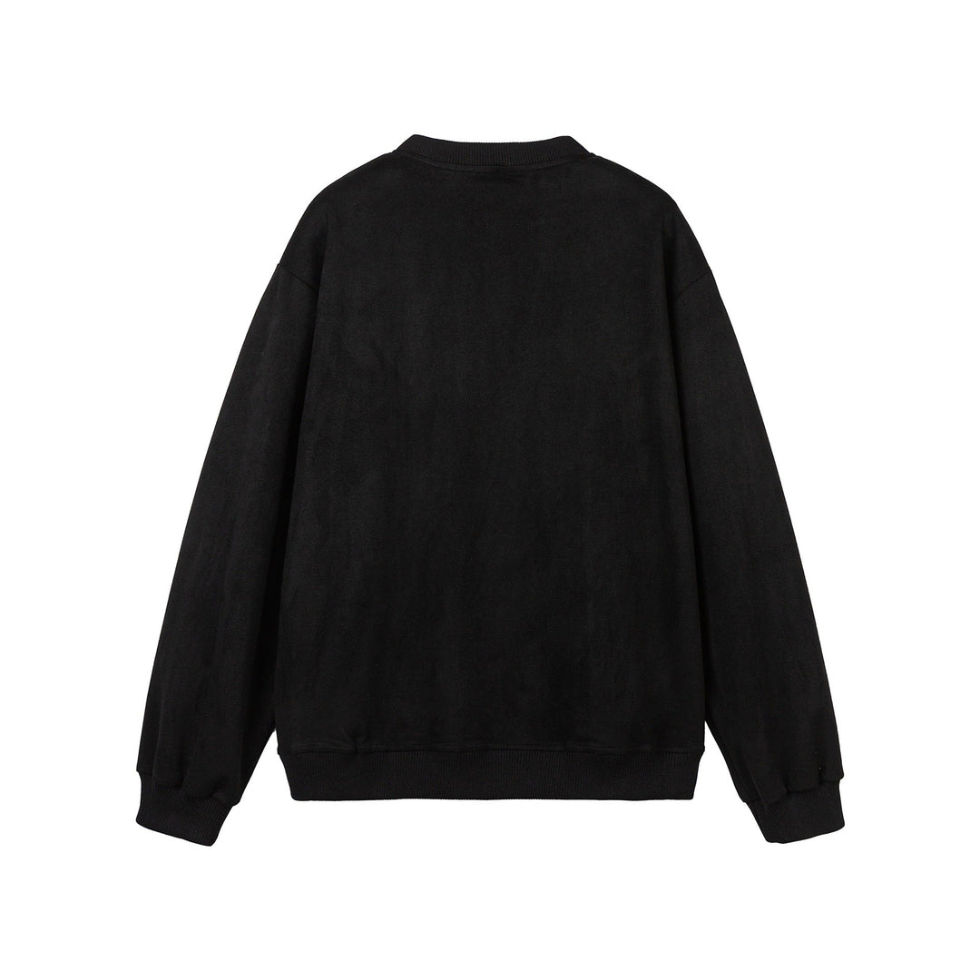 Damen Cropped Oversize‑Sweatshirt mit integriertem Hemdblusen‑Einsatz und V‑Ausschnitt Echoarchiv