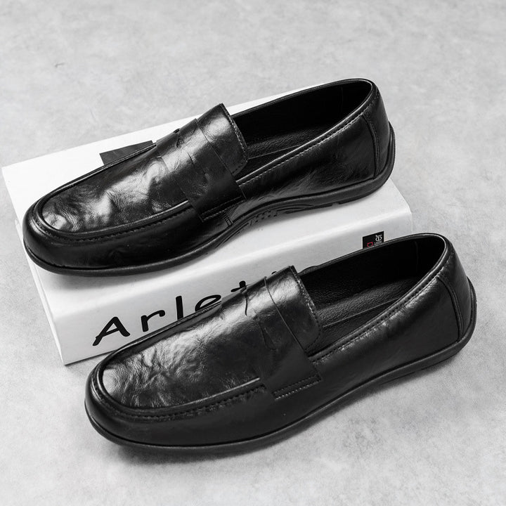 Herren Elegante Mokassins mit feinen Detailnähte Echo Archiv