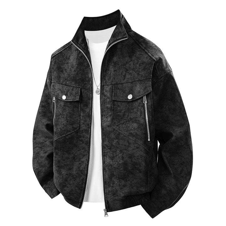 Herren Übergangsjacke mit zwei Brusttaschen und hochstehendem Kragen Echoarchiv