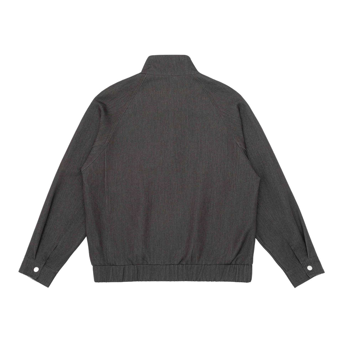 Unisex Kurzblouson im Denim‑Mix mit gesteppter Teilung, Stehkragen und verdecktem Reißverschluss Echoarchiv