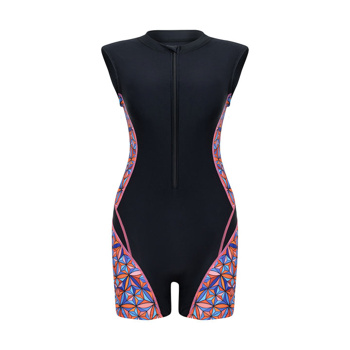 Damen Sportlicher Surfanzug mit buntem Muster Echo Archiv