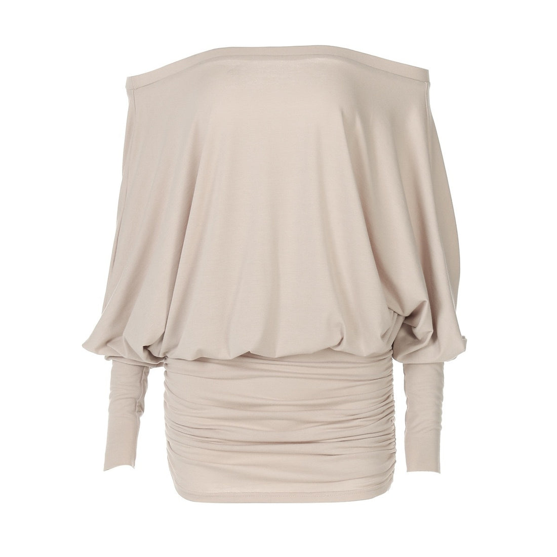 Damen Oversized Strickoberteil mit weitem Ausschnitt und langen Ärmeln – Mavelle