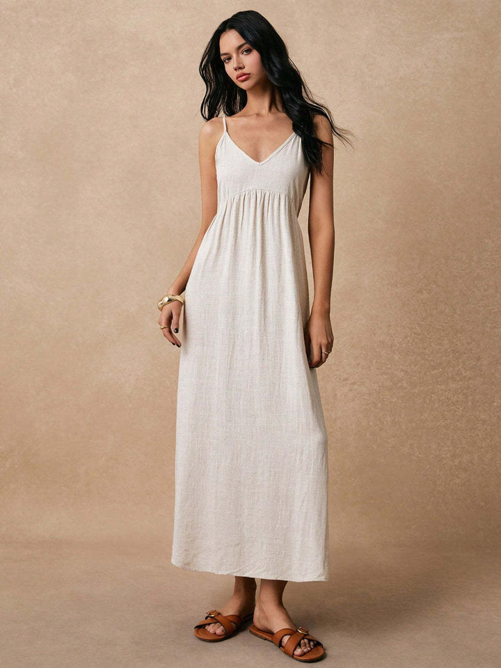 Damen Maxikleid mit feinen Spaghettiträgern und leichtem, atmungsaktivem Material Echo Archiv