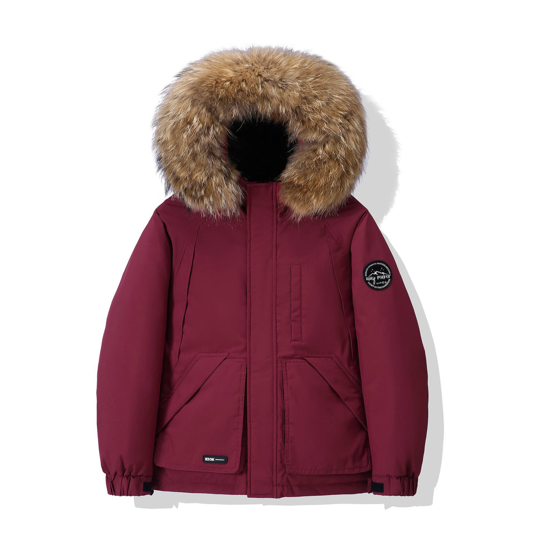 Herren winterfeste Daunenjacke mit abnehmbarer Kapuze und isolierender Fütterung Echoarchiv