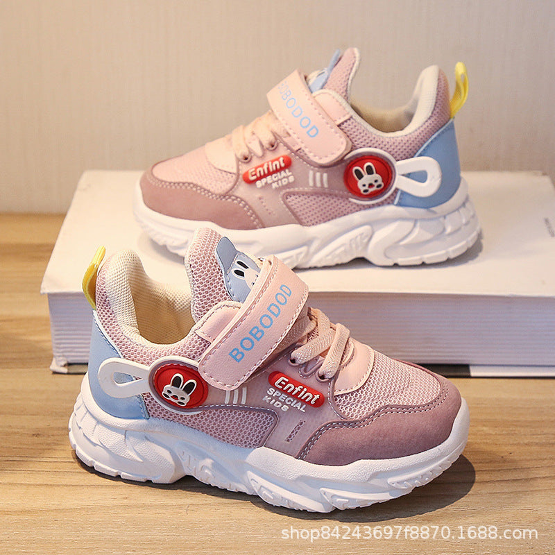 Damen Sportliche Kindersneaker mit verstellbarem Klettverschluss und niedlichem Tiermotiv Echo Archiv