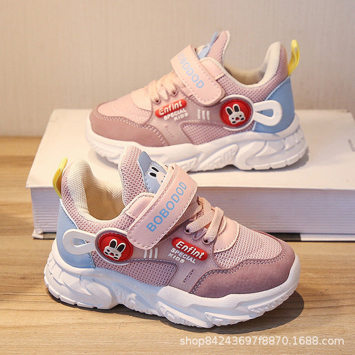 Damen Sportliche Kindersneaker mit verstellbarem Klettverschluss und niedlichem Tiermotiv Echo Archiv