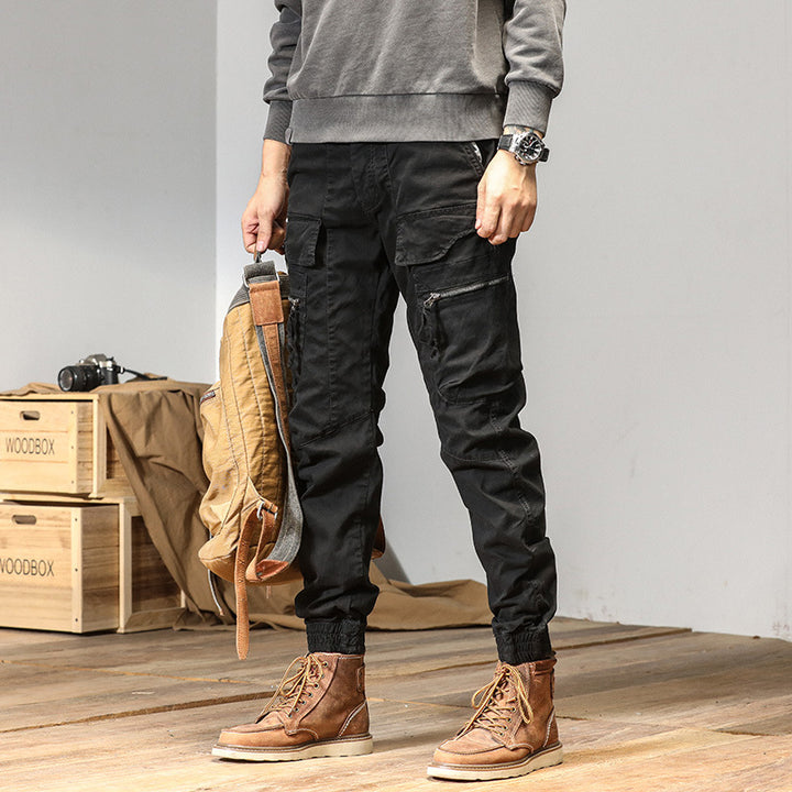 Herren Technische Cargo-Jogginghose mit Multifunktionstaschen & elastischen Bündchen Echoarchiv