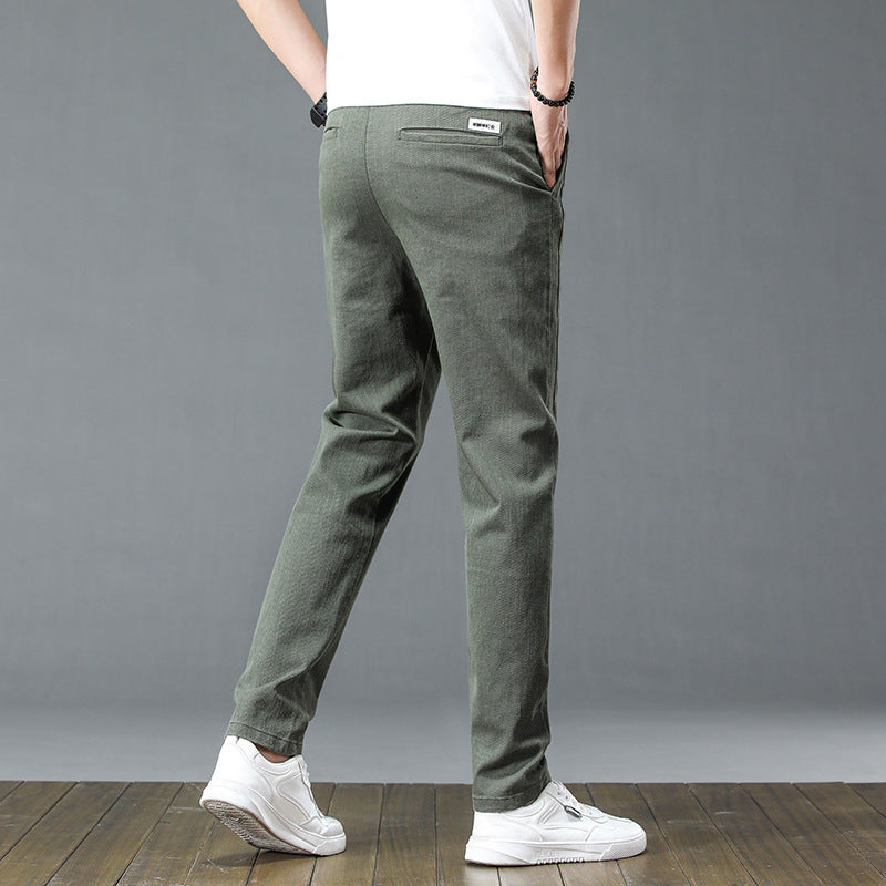 Herren lässige Baumwollhose mit verstellbarem Bund und praktischen Taschen Echoarchiv