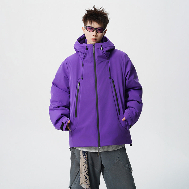 Herren wattierte, wasserabweisende Tech-Outdoorjacke mit Kapuze Echoarchiv