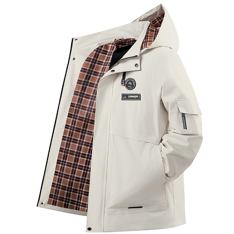 Herren Wasserabweisende Outdoor-Jacke mit verstellbarem Kragen Echo Archiv