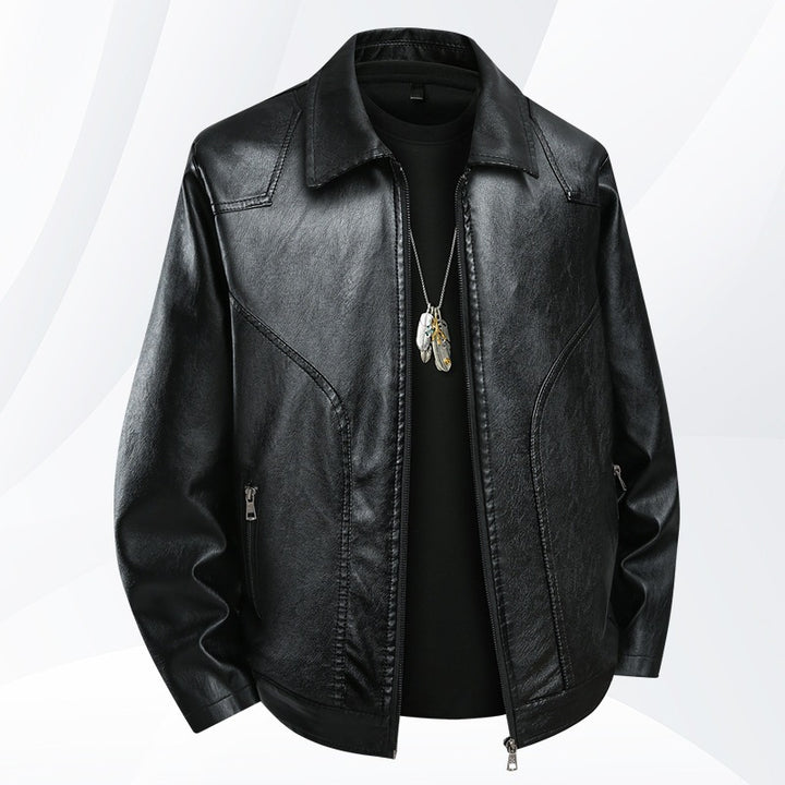 Herren Modische und elegante Lederjacke Echo Archiv
