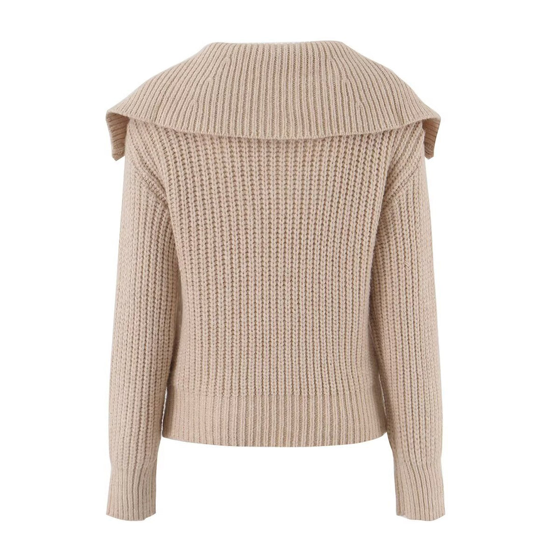 Damen Grobstrickpullover mit Zopfmuster und halbem Reißverschlusskragen Echo Archiv