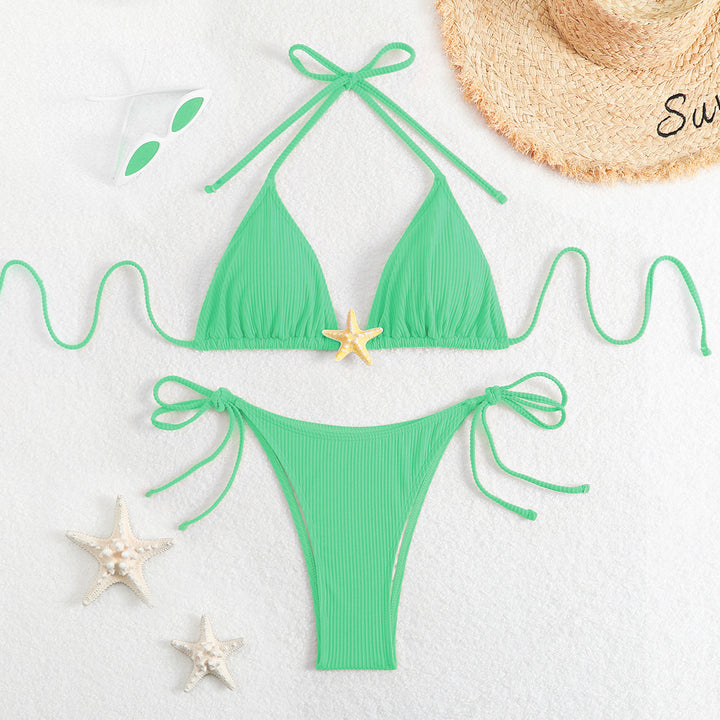 Damen Triangel-Bikini mit raffinierten Rüschen und verspielten Akzenten Echo Archiv