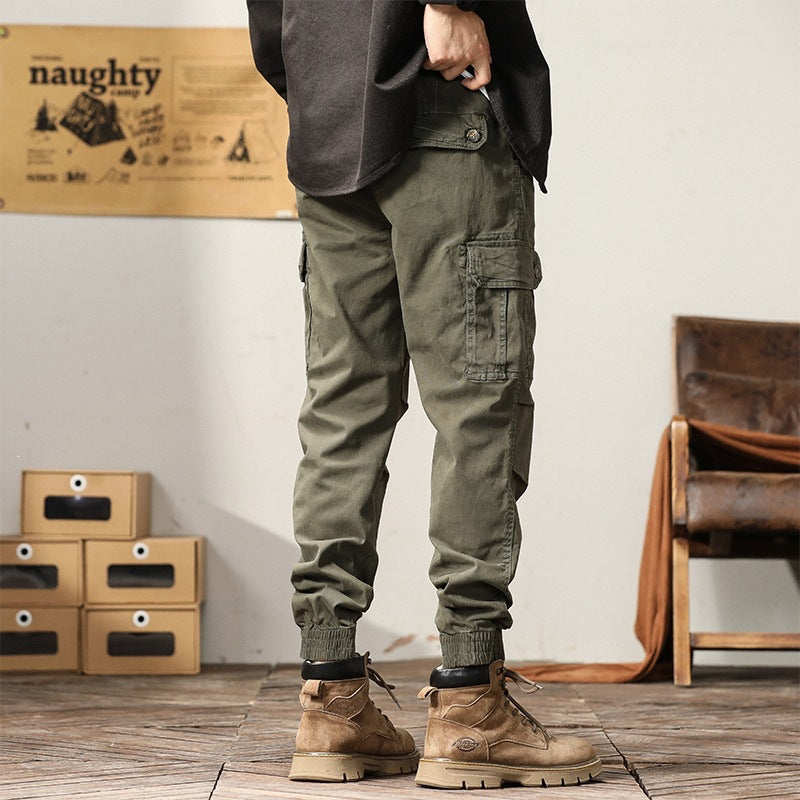 Herren Cargo-Joggerhose mit Kordelzug, Mehrfachtaschen & elastischen Bündchen Echoarchiv