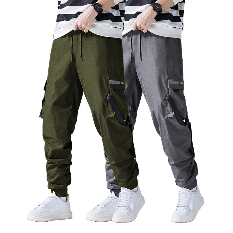 Herren Konisch geschnittene Utility‑Cargohose im Joggerstil mit Multifachtaschen, Kordelzug & elastischem Knöchelabschluss Echo Archiv