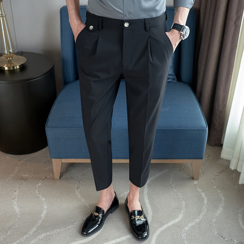 Herren elegante Anzughose mit modernem Schnitt und praktischen Taschen Echoarchiv
