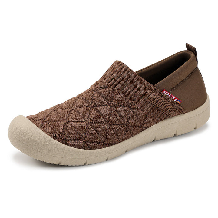 Damen nan atmungsaktiver gestrickter Slip-On Komfort-Halbschuh mit elastischem Schaft und stoßdämpfender EVA-Sohle Echo Archiv