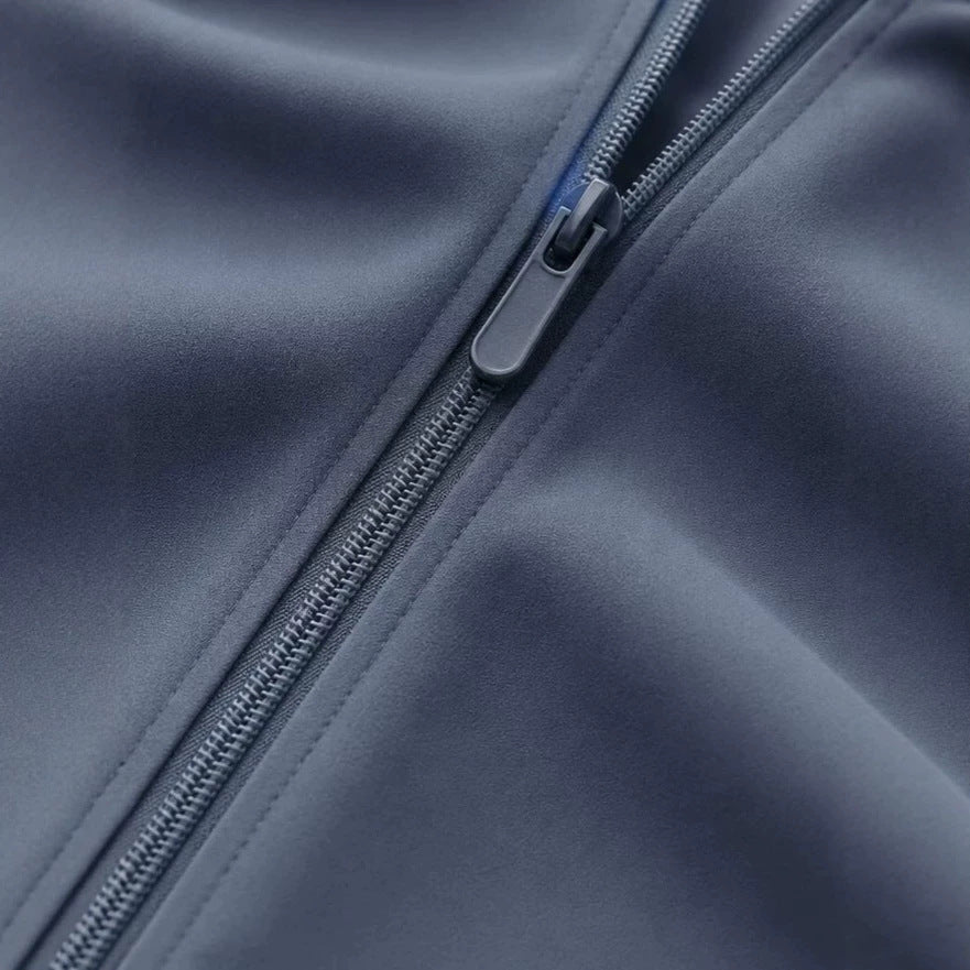 Herren Kapuzen-Blouson Leichter Windbreaker mit geripptem Saum und verdeckter Reißverschlussleiste Echo Archiv