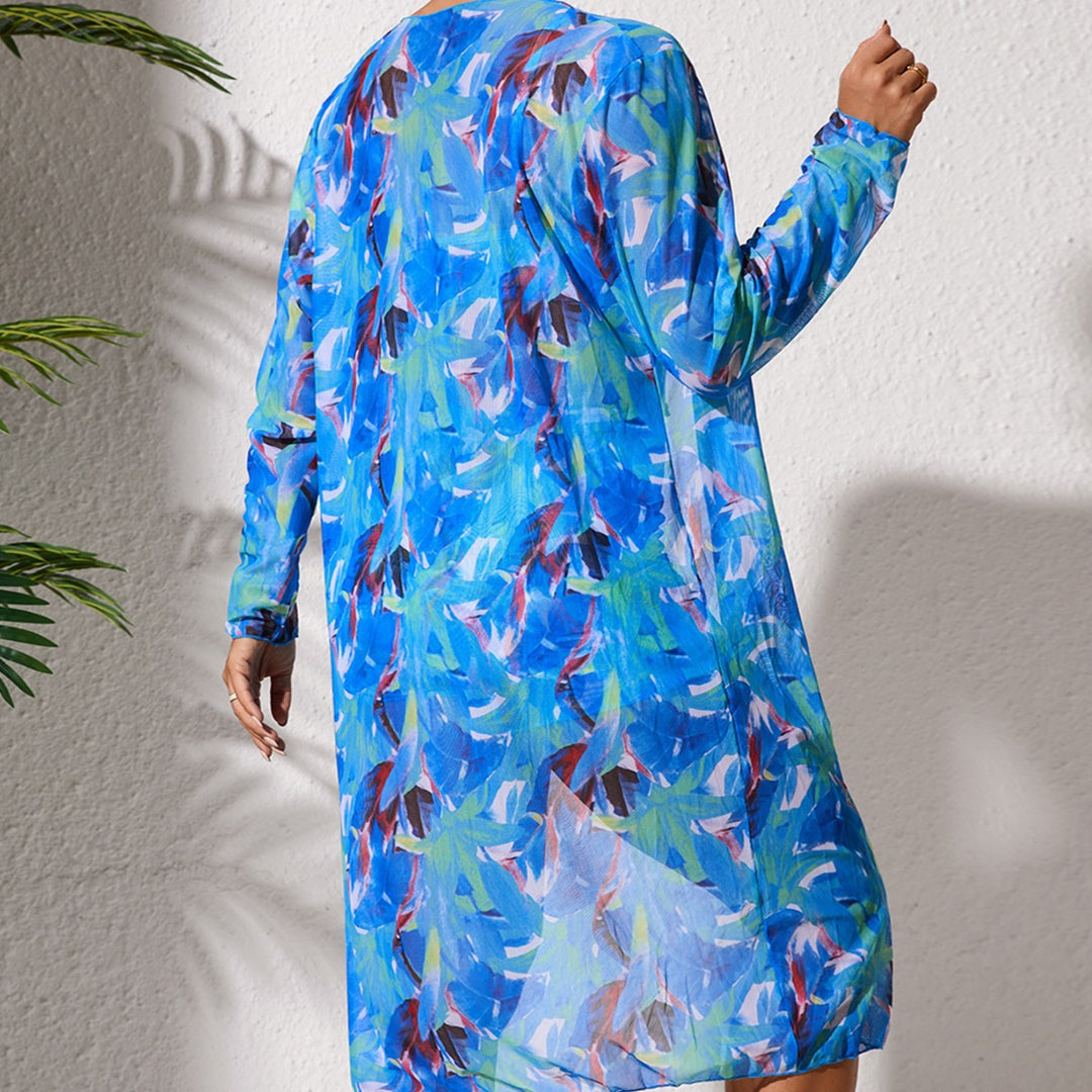 Damen Strandmode Set mit transparentem Kimono und sportlichem Bikini Echo Archiv