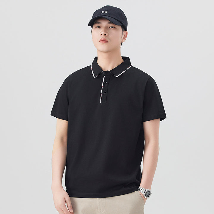 Herren Poloshirt mit modischem Kragen-Design Echoarchiv
