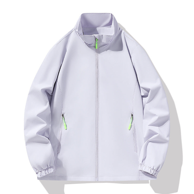 Herren Minimalistische Softshell-Outdoorjacke mit Stehkragen, wind- und wasserabweisender Membran und fluoreszierenden Zipper-Pulls Echo Archiv