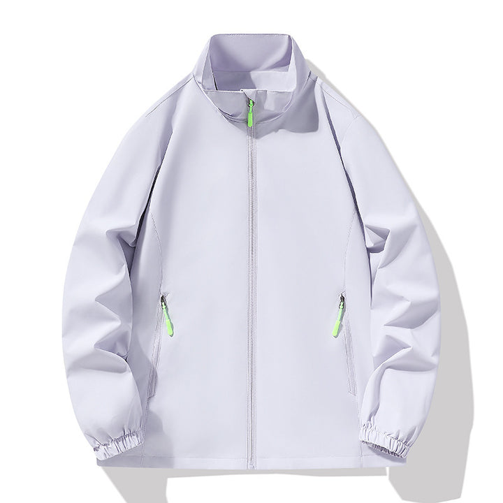 Herren Minimalistische Softshell-Outdoorjacke mit Stehkragen, wind- und wasserabweisender Membran und fluoreszierenden Zipper-Pulls Echo Archiv