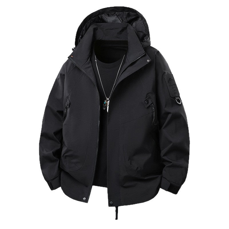 Herren Technische Kapuzen-Softshelljacke mit wasserabweisender Membran, Reißverschluss‑Taschen und verstellbarem Bund Echo Archiv