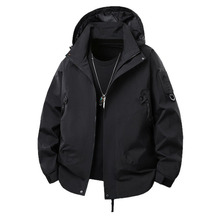 Herren Technische Kapuzen-Softshelljacke mit wasserabweisender Membran, Reißverschluss‑Taschen und verstellbarem Bund Echo Archiv