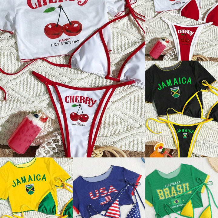 Damen Bikini-Set mit kreativem grafischen Design Echo Archiv