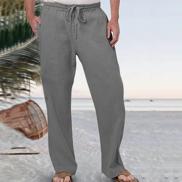 Herren nan weiche Loungehose aus Baumwolljersey mit elastischem Tunnelzugbund und seitlichen Eingrifftaschen Echo Archiv