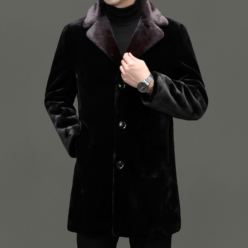 Herren elegante Veloursjacke mit luxuriösem Kragen Echoarchiv