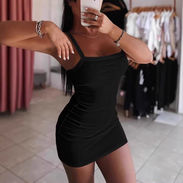 Damen figurbetontes Minikleid aus Rippenstrick Echo Archiv