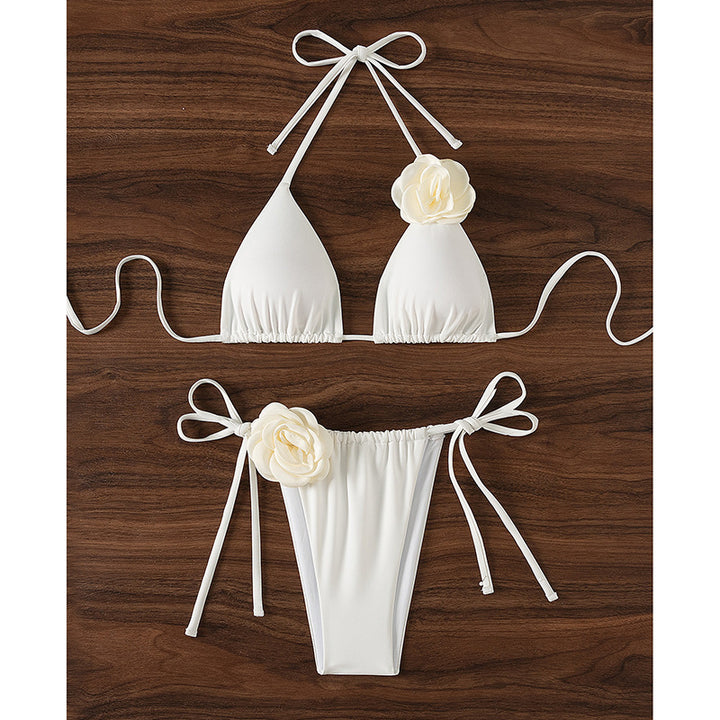 Damen Triangel-Bikini mit dekorativem Blumendetail Echo Archiv