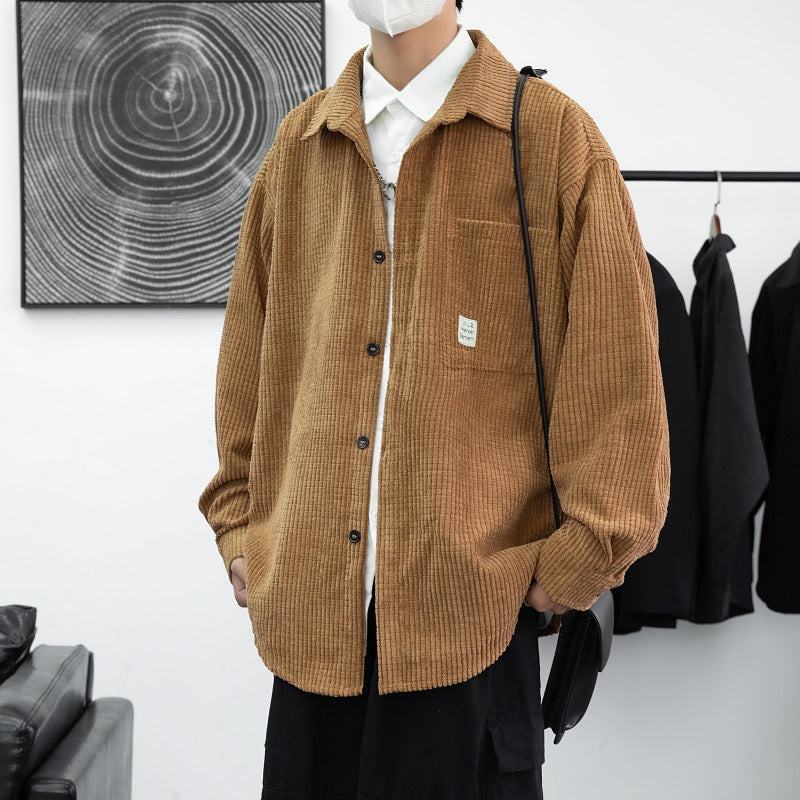 Herren Kordhemdjacke mit praktischen Brusttaschen und lässigem Schnitt Echoarchiv