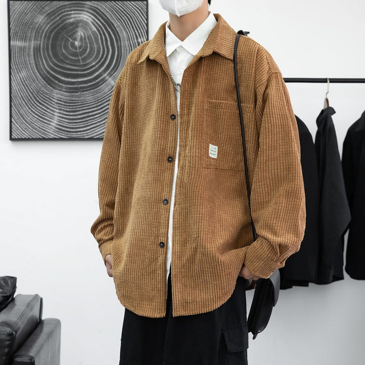 Herren Kordhemdjacke mit praktischen Brusttaschen und lässigem Schnitt Echoarchiv
