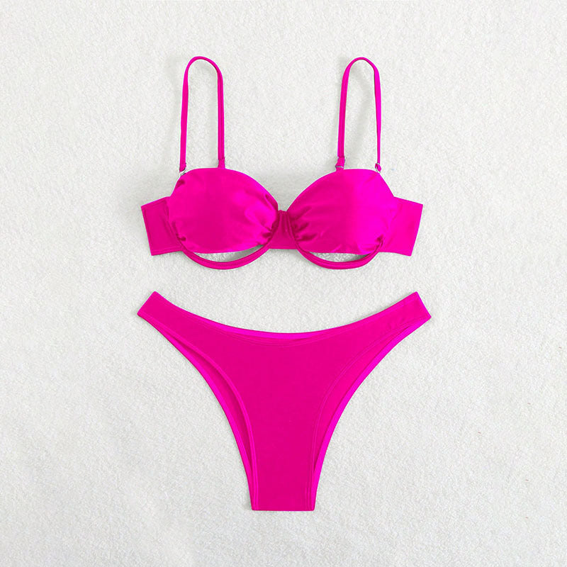 Damen Bikini-Set mit elegantem Bügeloberteil und hohem Beinausschnitt Echo Archiv