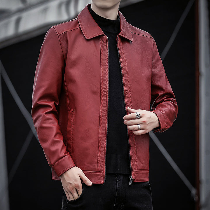 Herren Lässige Kunstlederjacke Echo Archiv