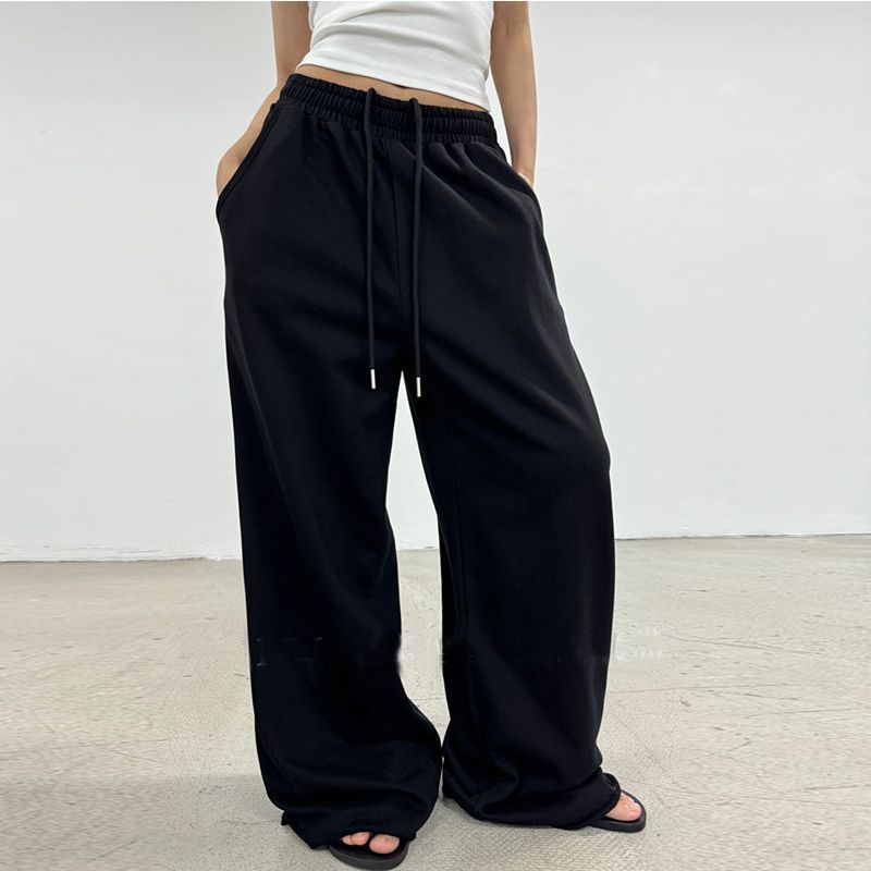 Damen nan weite High-Waist Loungehose mit gerafftem Bund und Kordelzug Echo Archiv