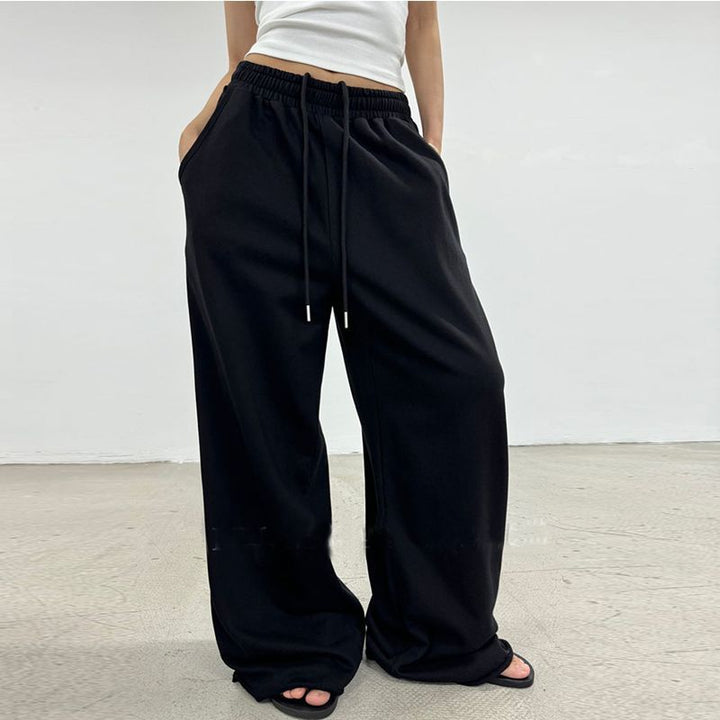 Damen nan weite High-Waist Loungehose mit gerafftem Bund und Kordelzug Echo Archiv
