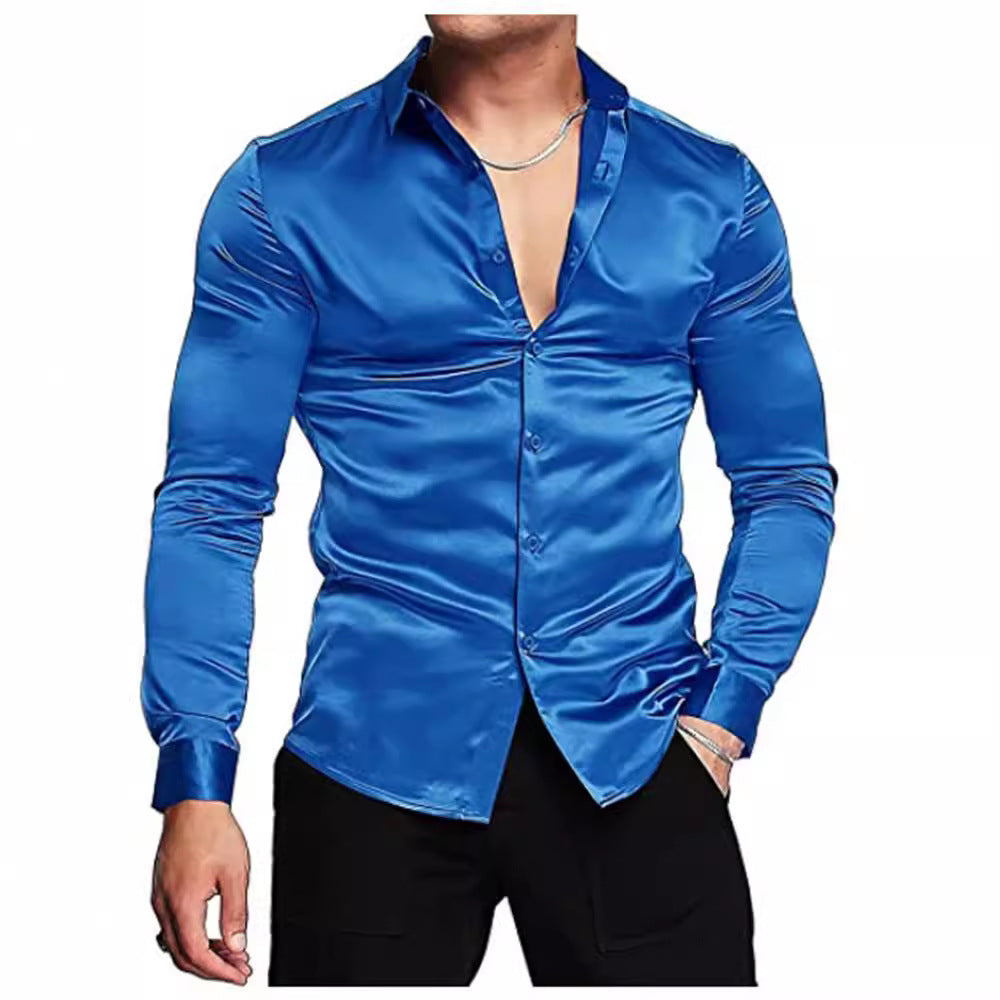 Herren Elegantes Seidenhemd Echoarchiv