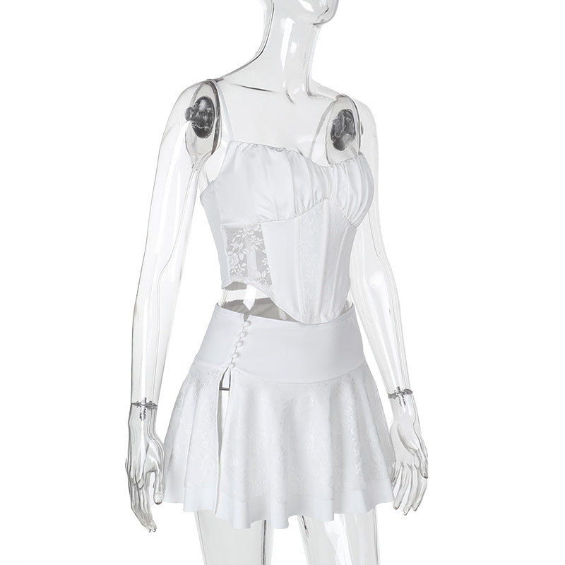 Damen Corsagenkleid mit filigranen Spitzenakzenten Echo Archiv
