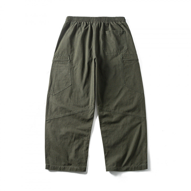Unisex Weitgeschnittene Cargo-Hose mit elastischem Bund, Kordelzug und Utility-Taschen Echo Archiv